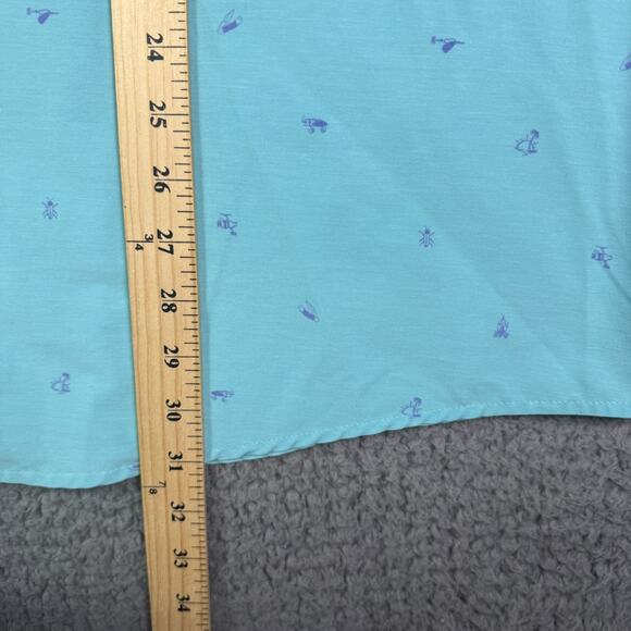 Huk Kona Shirt Mens 3XL Blue Fishing Performance Stretch Button Down Camp Print - Picture 8 of 10